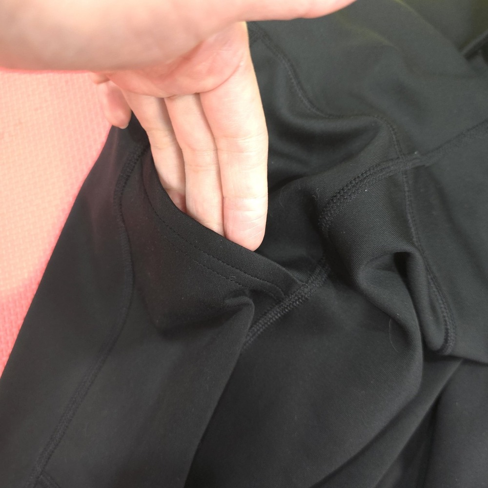 Adidas Women's Climalite 3-Stripe Leggings Black High Waisted Pockets Size L EUC - Picture 7 of 11